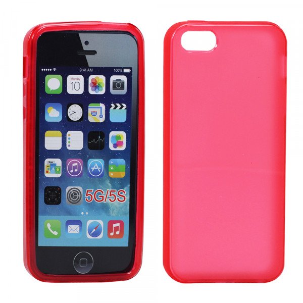 Wholesale iPhone 5 5S Matte TPU Gel case (Red)